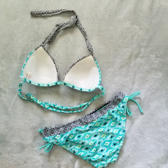 Large Teal Aztec Bikini - Picture 2 of 2